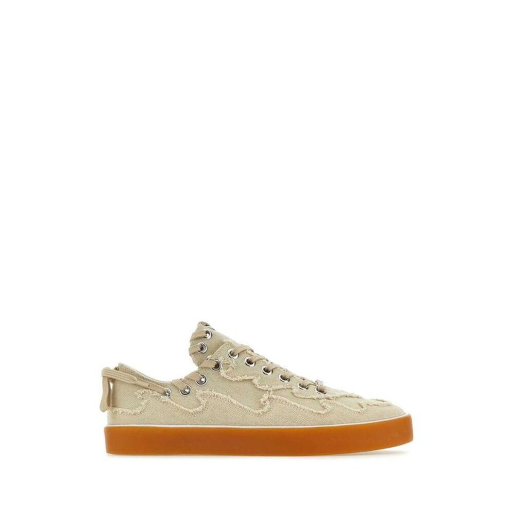 BLUEMARBLE Men's Distressed Canvas Low-Top Sneakers Men BEIGE O TAN